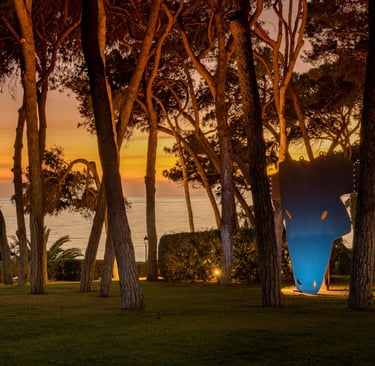 Dramatic sunset and sea views from the gardens of Villa El Rincon.