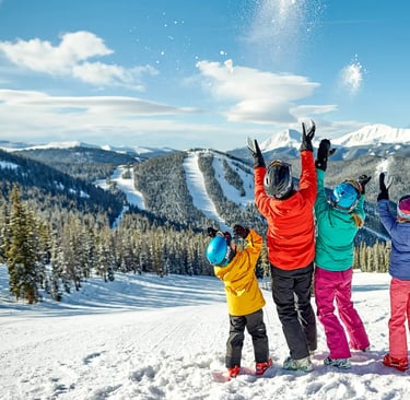 Family of skiers at Keystone
