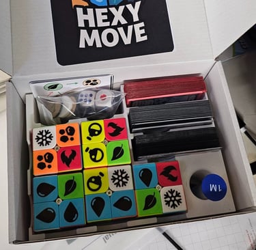 a box of assorted items in a box