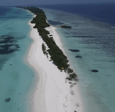 Isola di Dhigurah dall'alto