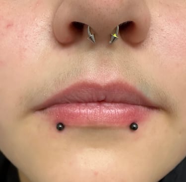 	Expert lip piercing by Jooles in Stonehaven