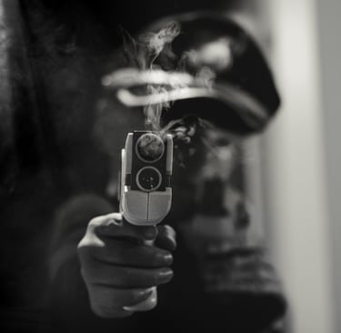 toy gun with smoke