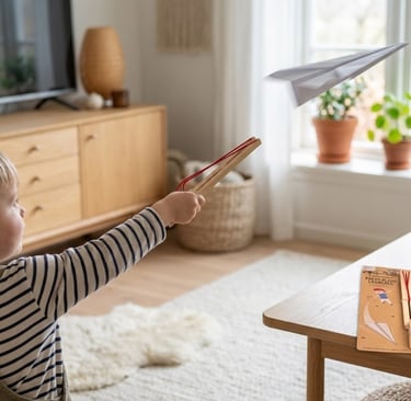 papieren vliegtuig lanceerder voor kinderen