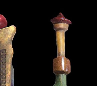"Symbols of a Defunct Authority" Colored Pencil on Hydrostone $850