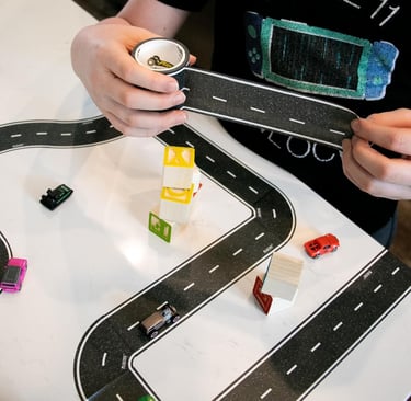 tape shaped like roads for kids