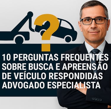 perguntas mais comuns sobre financiamento, defesa e recuperação do bem.