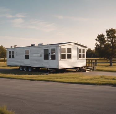 a neon sign for a mobile court sits on the side of the road