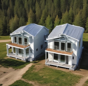 a small model of a house with a roof