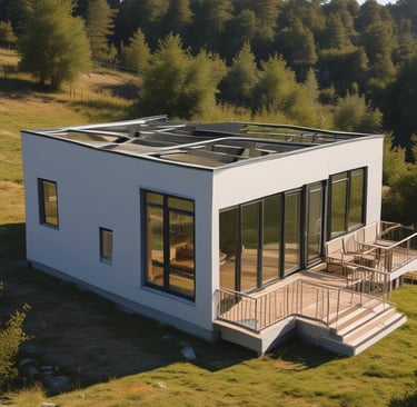 a small model of a house with a roof