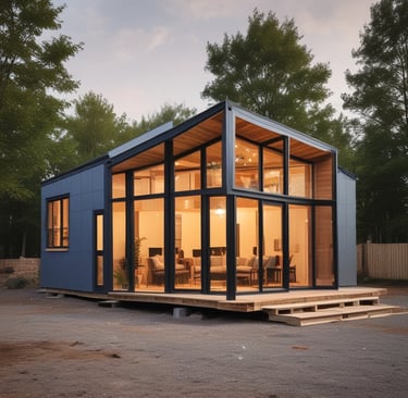 a small model of a house with a roof
