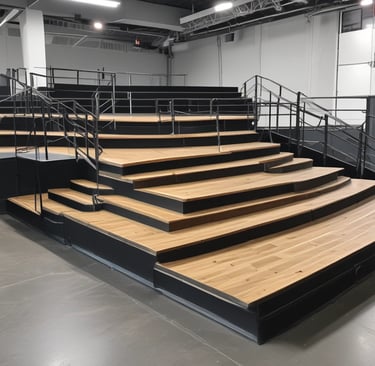 a group of people watching a video on a large screen