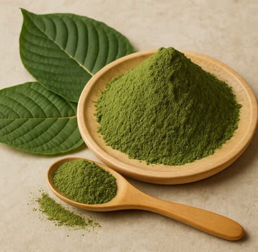 Premium Super Green Kratom powder – fine green herbal powder rich in alkaloids for balanced energy and relaxation