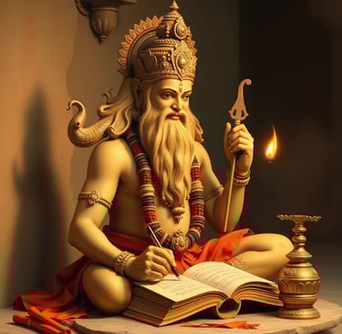ved vyasa composing a vedic text