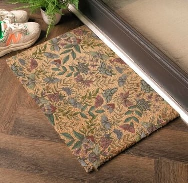 Outdoor Mat with a butterflies pattern