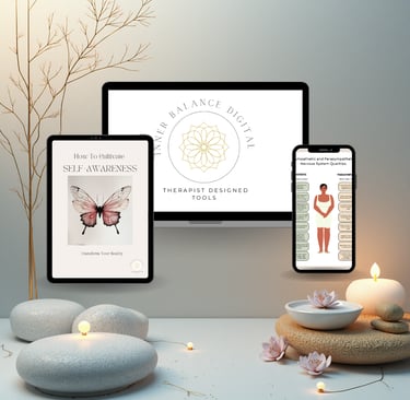 Therapist-designed digital workbooks by Inner Balance Digital.