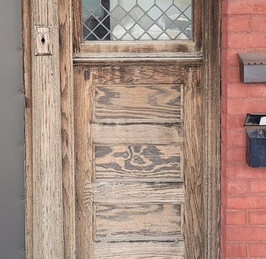 American Painting Specialist Fort Wayne, Indiana refreshing old wood doors to 'like new'.