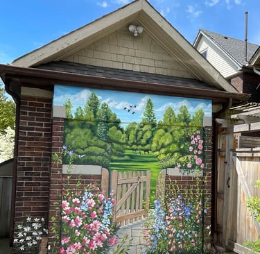 Mural on Garage in Riverdale