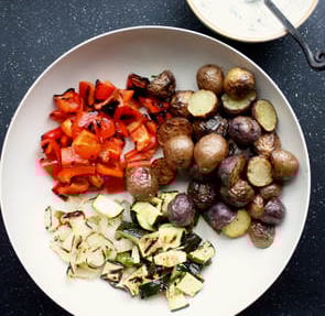 ingredients for zesty potato salad