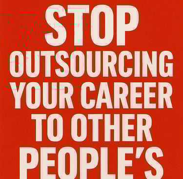 a poster with a quote about a career