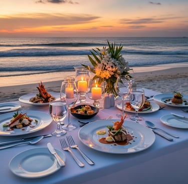 Private Fine Dining by the Beach or Clifftop