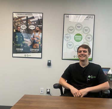 Dr. Sean smiling at his patient 