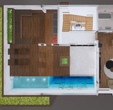 East facing villa floor plan at Fortune Hestia Sarjapur Road with modern Greek-inspired layout