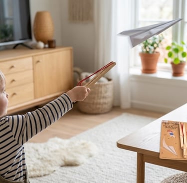 papieren vliegtuig lanceerder