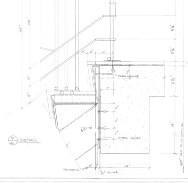 Hand drawn design element, made by Pengelly in the 1970s-1990s pre-CAD 5