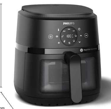 a black and white air fryer with a large oven