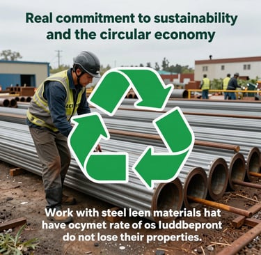 Compromiso de sostenibilidad y economía circular en el taller de cerrajería y acero inoxidable de acerodosj en Dos Hermanas,