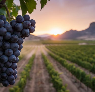 KWRYO, Racimo de uvas en viñedo