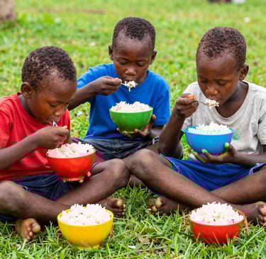 A lively outdoor event with diverse people sharing stories and laughter.