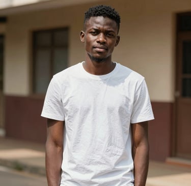 Portrait of a smiling woman outdoors, radiating warmth and gratitude.