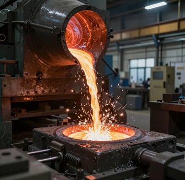 A close-up of copper wires being srted for orecycling, glowing warmly under soft light.