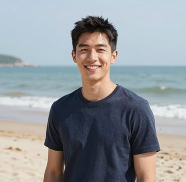 man standing near balcony