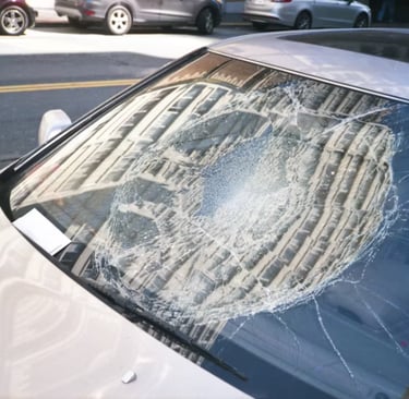 Accident of Front Windshield  