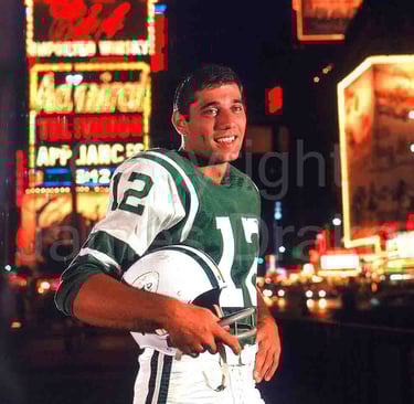 Broadway Joe, Joe Namath of the Jets in New York City in 1965 by James Drake for Sports Illustrated