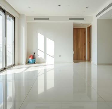 Intérieur d’appartement propre après nettoyage après travaux au Luxembourg.