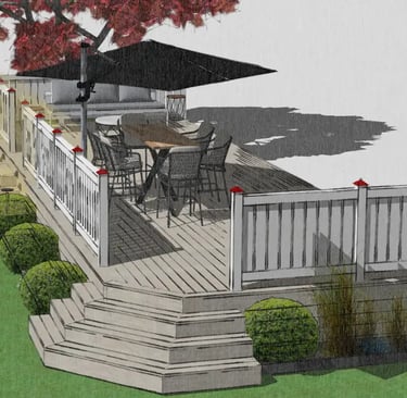 Trädgårdsdesign 3D