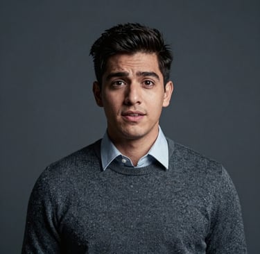 Image of a minimalist portfolio homepage highlighting featured case studies with clean lines and ample white space.