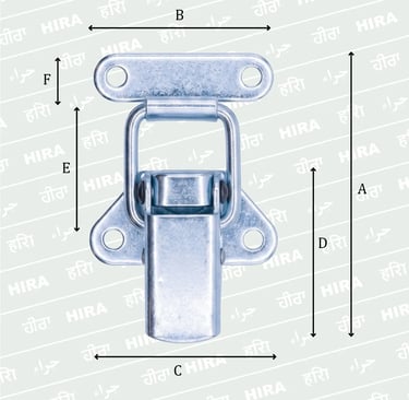 HIRA TC13LW industrial toggle latch long wire zinc plated