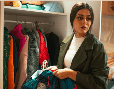 deciding what to keep while starting a closet decluttering process