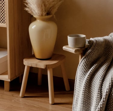 Calm organized home space with Refined Spaces Organizing branding