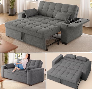 3-in-1 Convertible Sofa Bed Futon