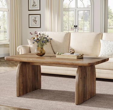 47-Inch Wood Rectangular Living Room Table