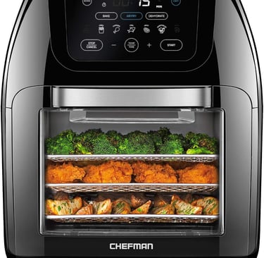 CHEFMAN Multifunctional Digital Air Fryer+ Rotisserie, Dehydrator, Convection Oven, 17 Touch Screen