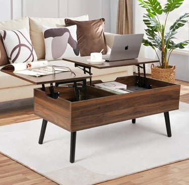 Coffee Table, Lift Top Coffee Table with Separate and Hidden Storage Compartment