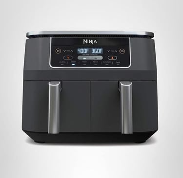 Ninja DZ201 Foodi 8 Quart 6-in-1 DualZone 2-Basket Air Fryer with 2 Independent Frying Baskets