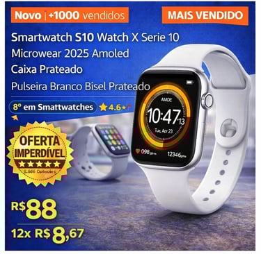 a smart watch with a smart watch on display