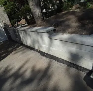 Retaining wall in montreal,qc 2025/Mur de soutènement à Montréal, QC 2025